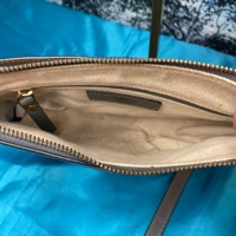 Women's Frye Gray Leather Crossbody Bag VGC - Picture 6 of 11